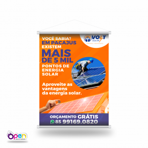 BANNER 60X80CM Lona Front 380g 60x80cm Colorido 1 lado  Madeira e cordão (banner) 