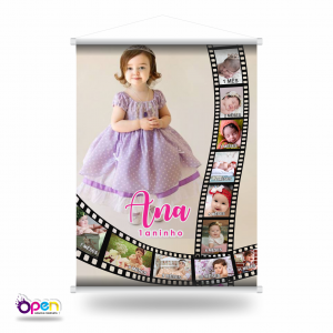 BANNER 90X120cm Lona Front 380g 90x120cm Colorido 1 lado  Madeira e cordão (banner) 