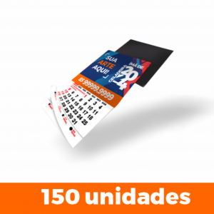 Ímã de geladeira com calendário 2025 - 250 unidades Couchê 250g 48x45mm 4x0 ( 1 lado colorido) LAMINAÇÃO BRILHO Corte Reto 