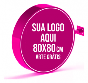 Placa Rendonda de Acrílico - 80x80 Acrílico 2.4 Redondo Escolha as cores Sem Revestimento Base horizontal 