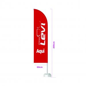 WIND BANNER - MÉDIO - 60x200cm Tecido Tactel 60x200cm 4x4 (Colorido Frente e verso)  Haste na cor disponível - sem base 